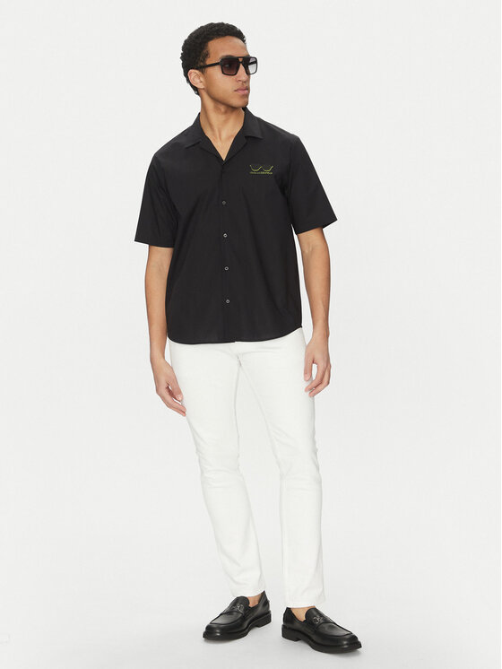 KARL LAGERFELD KARL LAGERFELD Cămașă 605443 552600 Negru Relaxed Fit