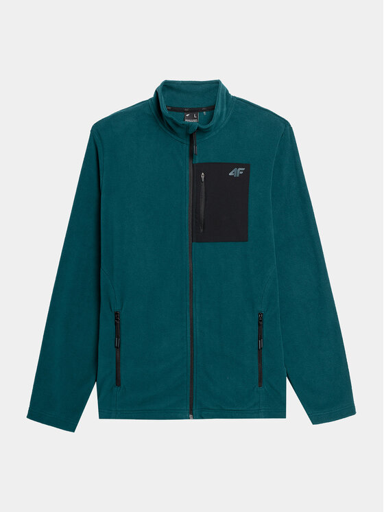 4F 4F Fleecejacke 4FAW23TFLEM123 Türkisfarben Regular Fit