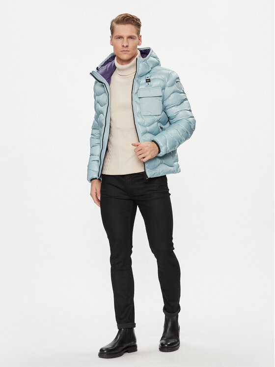 Blauer Blauer Übergangsjacke 23WBLUC02084 Himmelblau Regular Fit