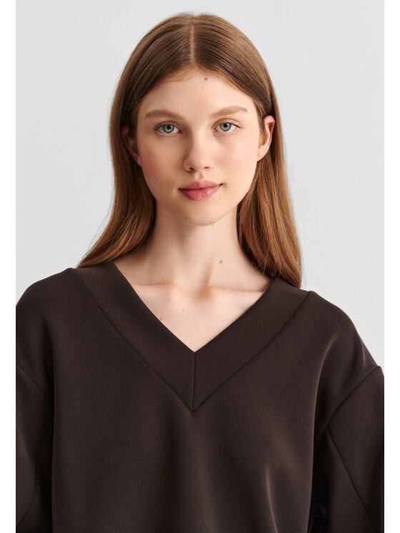 TATUUM TATUUM Mikina TOLES Hnědá Loose Fit
