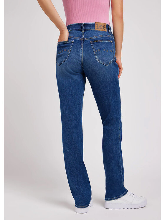 Lee Lee Jeansy Ultra Lux Straight Niebieski Straight Fit