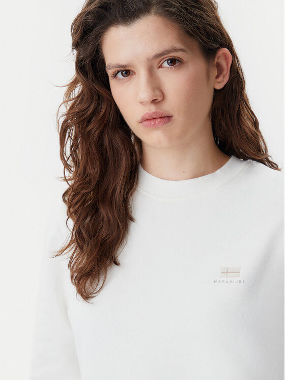 Napapijri Napapijri Μπλούζα B-Nina NP0A4H85 Λευκό Regular Fit