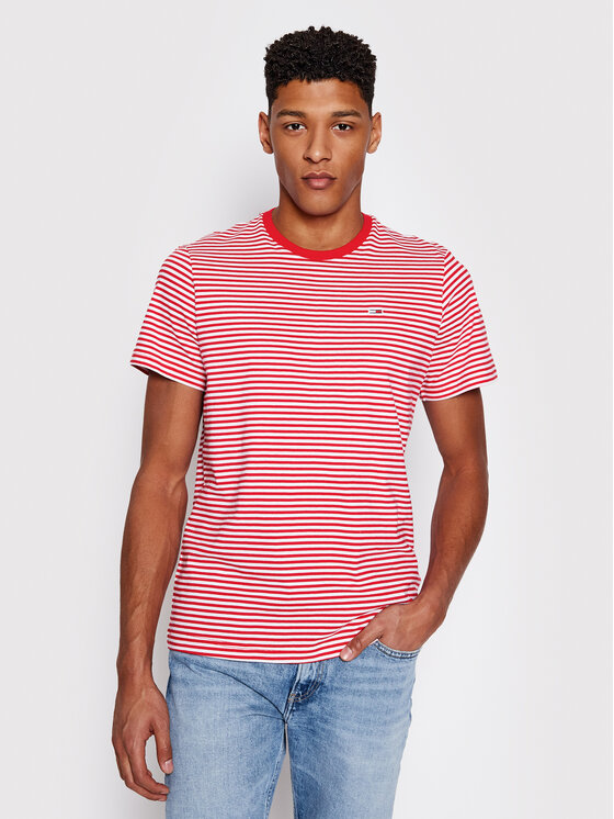 Tommy jeans striped t shirt cheap