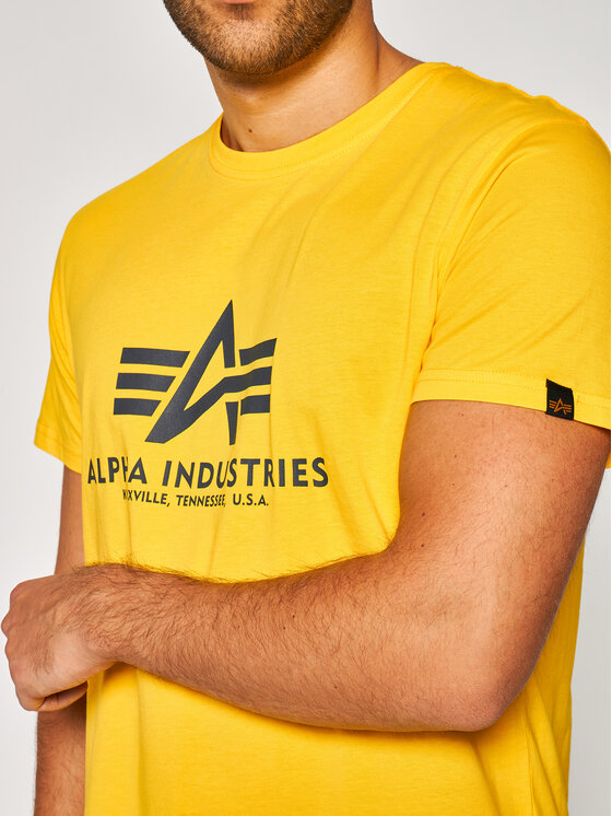 Alpha Industries Alpha Industries T-shirt Basic 100501 Žuta Regular Fit