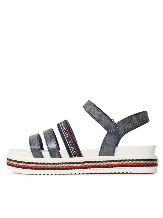 Tommy Hilfiger Tommy Hilfiger Szandál Platform Velcro Sandal T3A2-32763-0568 S Sötétkék