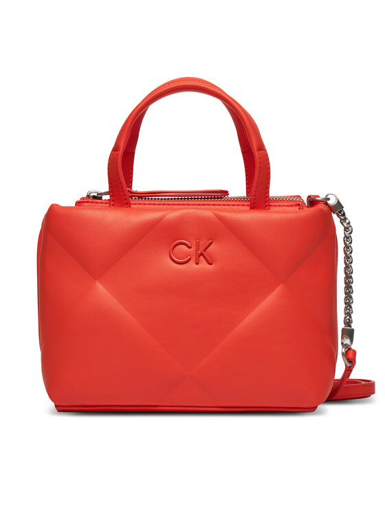 Фото - Жіноча сумка Calvin Klein Torebka Re-Lock Quilt Tote Mini K60K611340 Pomarańczowy 