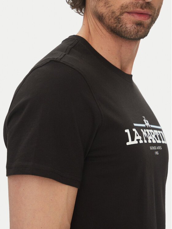 La Martina La Martina T-Shirt Aguer MAR304 JS206 Czarny Regular Fit