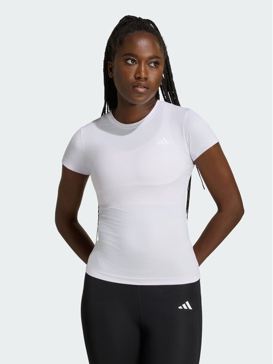 adidas adidas Тениска от техническо трико Primelift Essentials Workout Contour T-Shirt KQ8386 Светлолилав Slim Fit