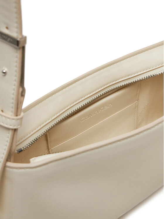 Calvin Klein Calvin Klein Torebka Embossed Logo Shoulder Bag K60K612550 Écru