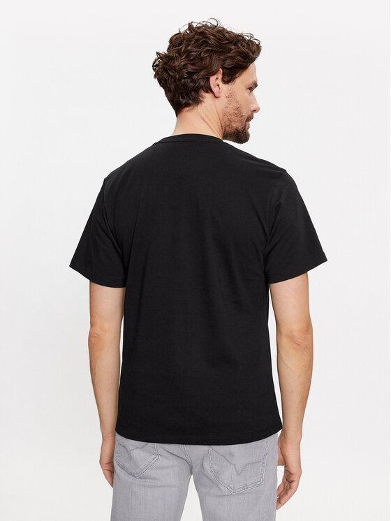 Pepe Jeans Pepe Jeans Marškinėliai Clement PM509220 Juoda Regular Fit