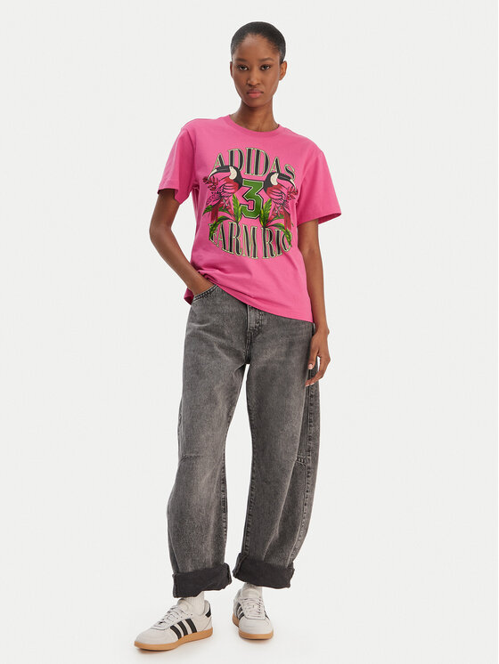 adidas adidas Tričko Farm Rio Graphic KD4640 Ružová Regular Fit