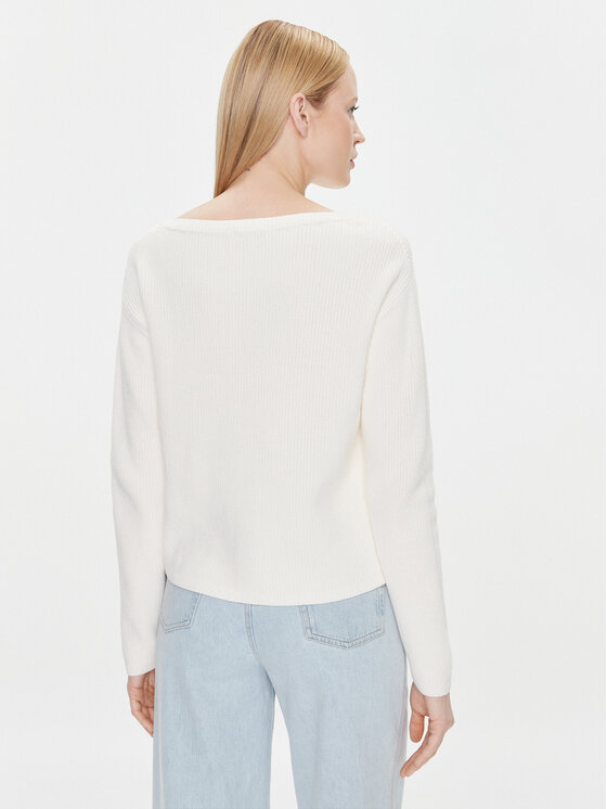 Tommy Hilfiger Tommy Hilfiger Sveter WW0WW40345 Écru Relaxed Fit