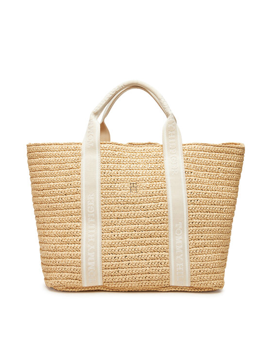 Tommy Hilfiger Tommy Hilfiger Geantă Th Spring Logo Tote AW0AW17196 Bej