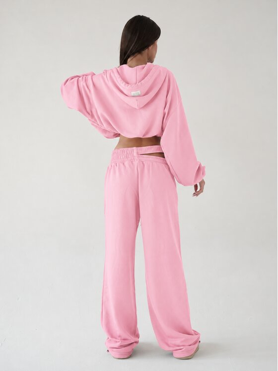 MissDenim MissDenim Spodnie dresowe Double Belt Sweatpants Różowy Oversize