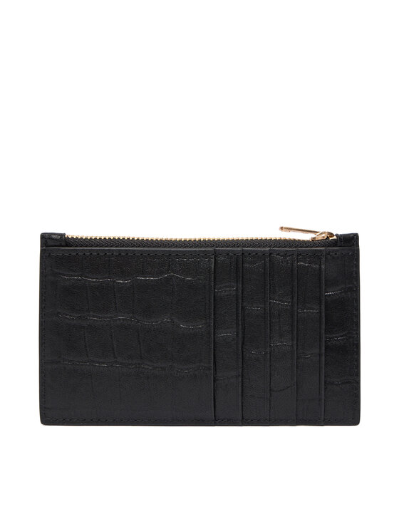 Calvin Klein Calvin Klein Kreditinių kortelių dėklas Ck Croc 6 Cc Cardcase LV04F1094G Juoda