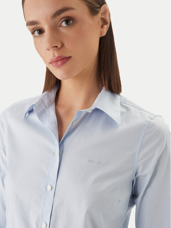Gant Gant Koszula 4300486 Błękitny Slim Fit