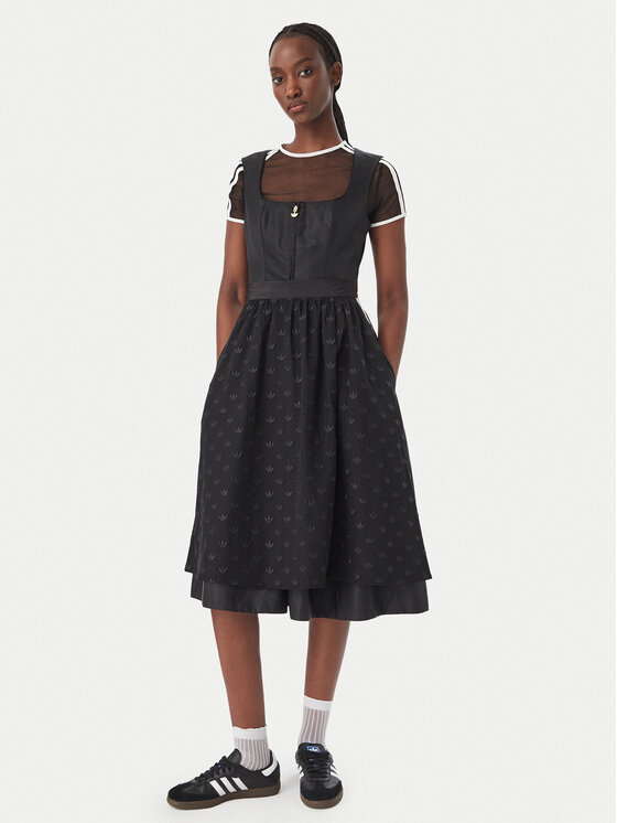 adidas adidas Sukienka codzienna Dirndl Dress LG2246 Czarny Regular Fit