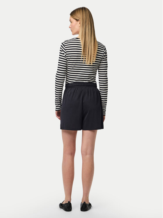 Pieces Pieces Šortky z materiálu Anora 17148783 Černá Regular Fit