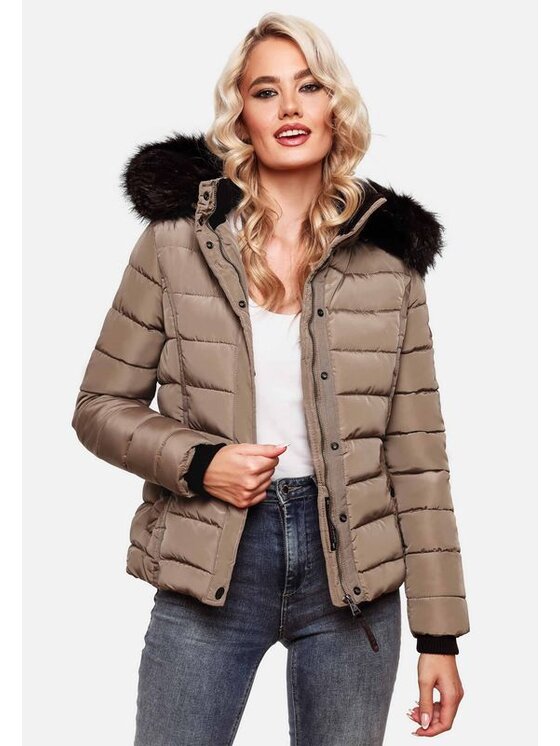 Navahoo Navahoo Kurtka zimowa Miamor Brązowy Casual Fit