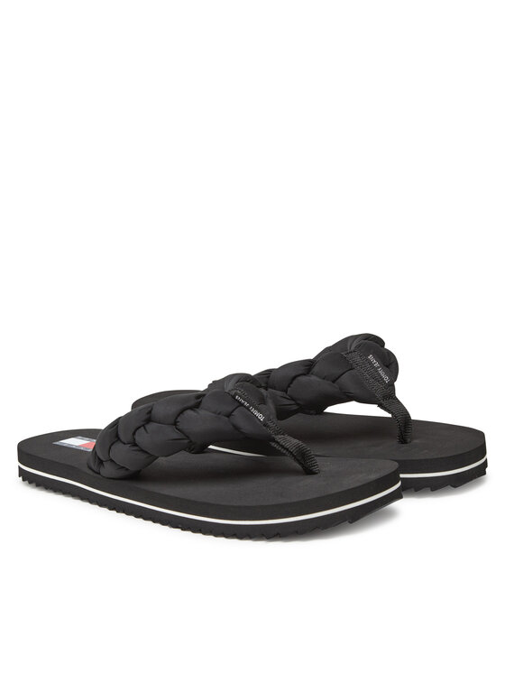 Tommy Jeans Tommy Jeans Japonki Braided Thong Beach Sandal EN0EN02877 Czarny