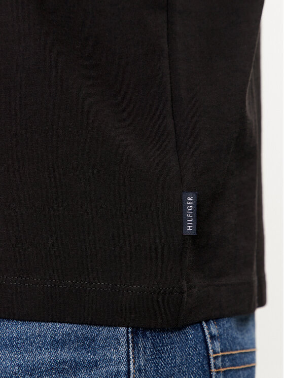 Tommy Hilfiger Tommy Hilfiger Tricou Track Graphic MW0MW34429 Negru Regular Fit