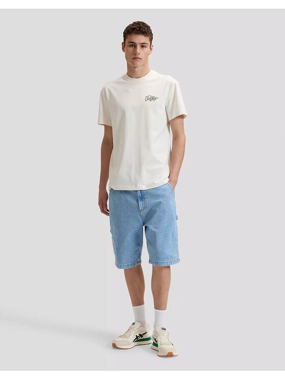 Lee Lee T-Shirt FLAG TEE Biały Regular Fit
