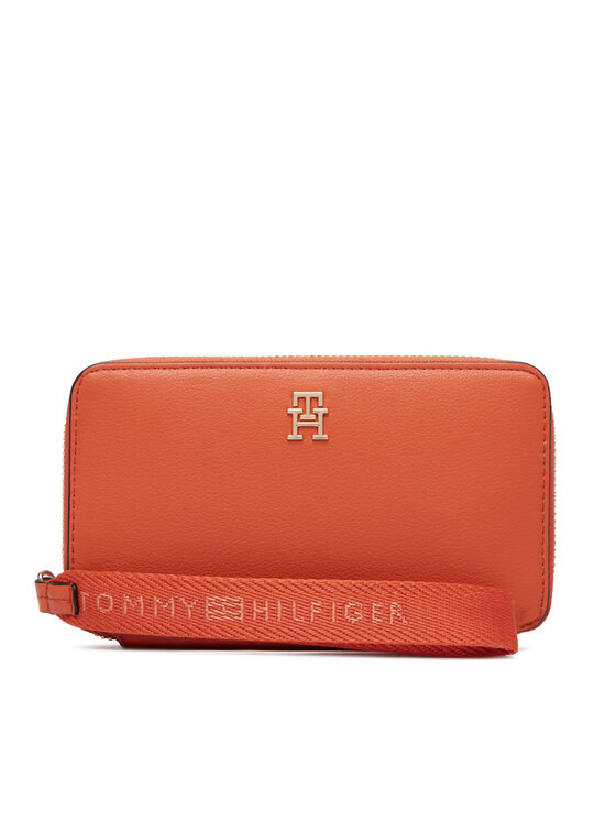 Tommy Hilfiger Tommy Hilfiger Novčanik Th Logotape Compact Zip Around AW0AW18699 Narančasta