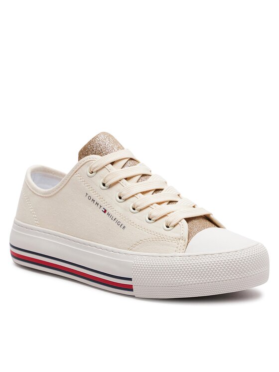 Tommy Hilfiger Tommy Hilfiger Scarpe da ginnastica Low Cut Lace-Up Sneaker T3A9-33185-1687 S Beige