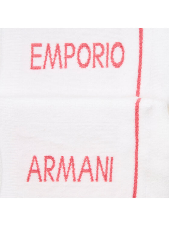 Emporio Armani Emporio Armani Set od 2 para ženskih niskih čarapa 292315 4R227 00010 Bijela