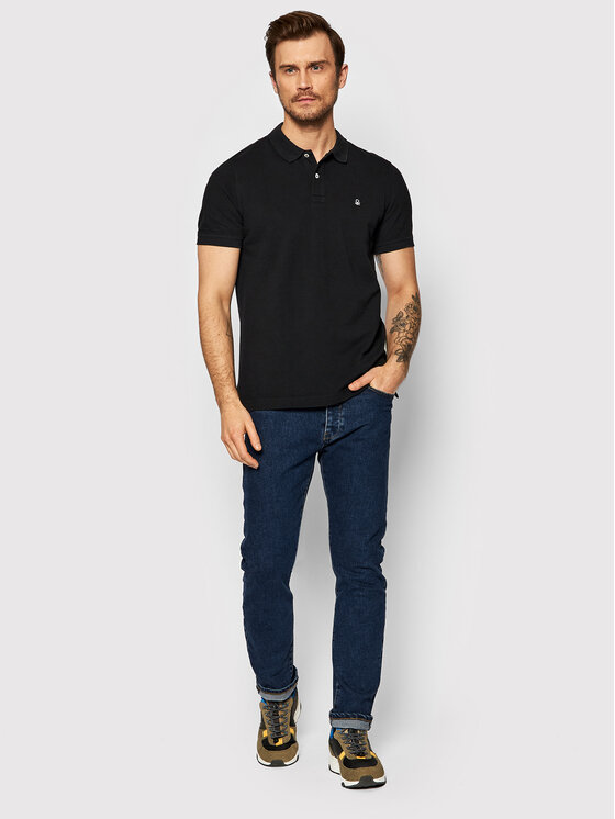 United Colors Of Benetton United Colors Of Benetton Polo majica 3089J3179 Črna Regular Fit