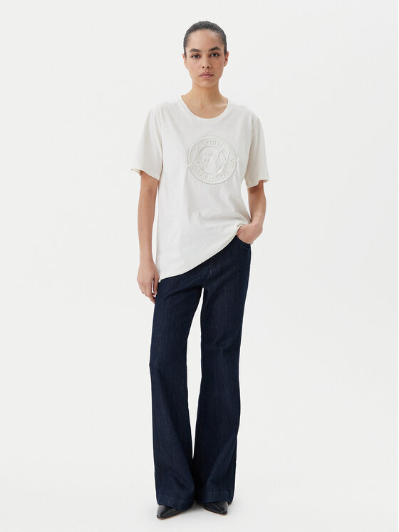 Liu Jo Sport Liu Jo Sport T-krekls TA5174 JS923 Écru Regular Fit