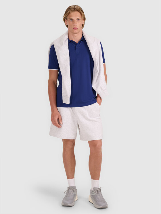 4F 4F Polo MIDSHOP TEXTILE Granatowy Regular Fit