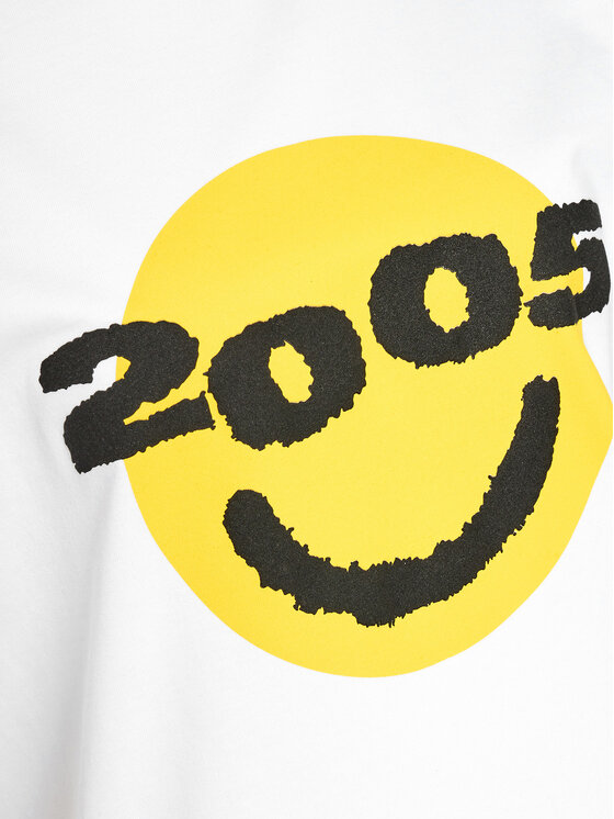 2005 2005 Тишърт Unisex Smiley Бял Regular Fit
