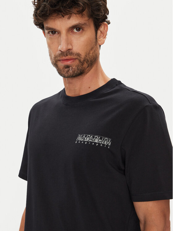 Napapijri Napapijri T-krekls S-Turrach NP0A893U Melns Regular Fit
