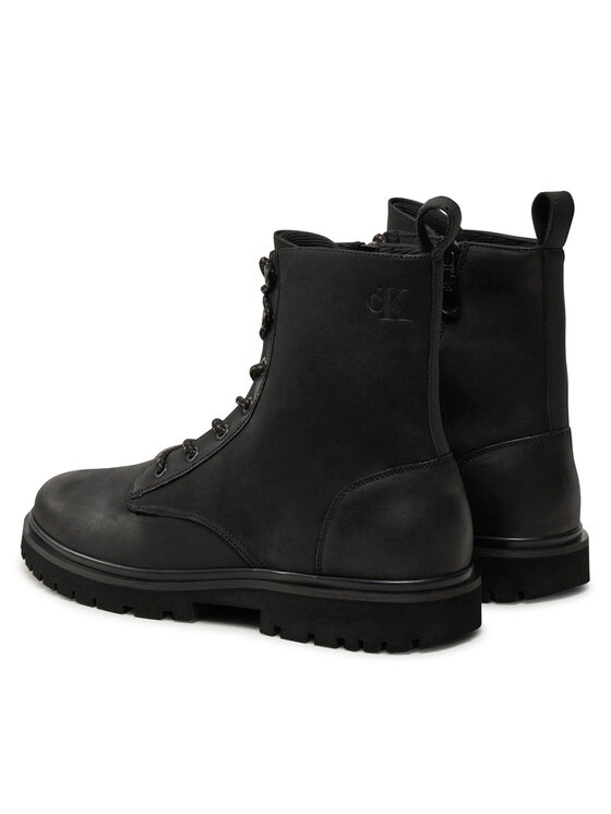 Calvin Klein Jeans Calvin Klein Jeans Μπότες Eva Boot Mid Laceup Rebellious YM0YM01071 Μαύρο