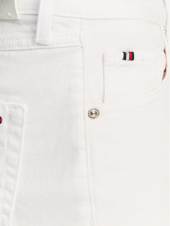 Tommy Hilfiger Tommy Hilfiger Blugi Classic WW0WW45923 Alb Straight Fit