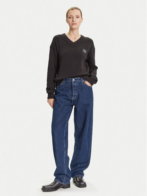 Calvin Klein Jeans Calvin Klein Jeans Пуловер LV047D352G Черен Regular Fit