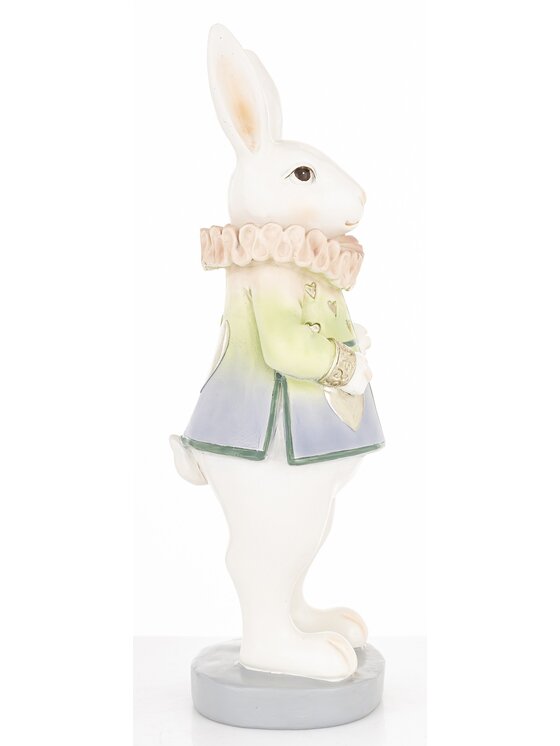 MIAhome MIAhome Figurka króliczka LUISA 28x10,5x9 cm Biały