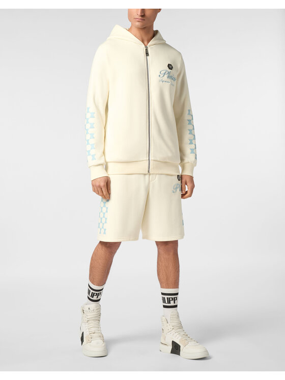 PHILIPP PLEIN PHILIPP PLEIN Bluza 24341 Biały Athletic Fit