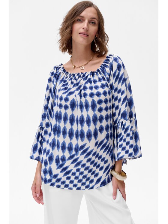 blue shadow blue shadow Bluzka Ribeira Niebieski Regular Fit