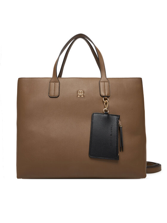 Tommy Hilfiger Tommy Hilfiger Táska Th Icon Satchel AW0AW18122 Barna