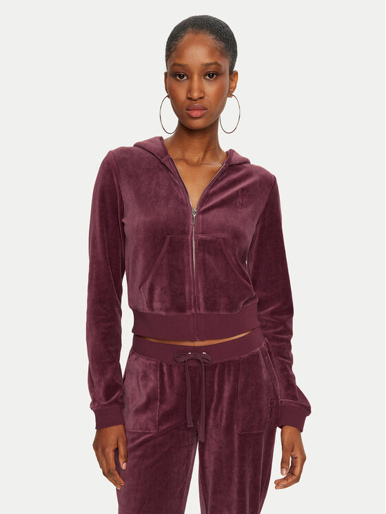 Juicy Couture Juicy Couture Mikina Robyn JCSEBJ007 Bordó Slim Fit