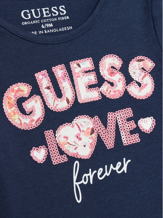 Guess Guess Bluse K4BI16 J1314 Dunkelblau Regular Fit