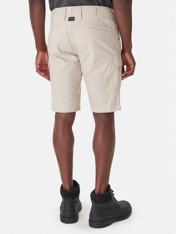 G-Star Raw G-Star Raw Šortky z materiálu 3D Cargo D26222-D308 Écru Regular Fit