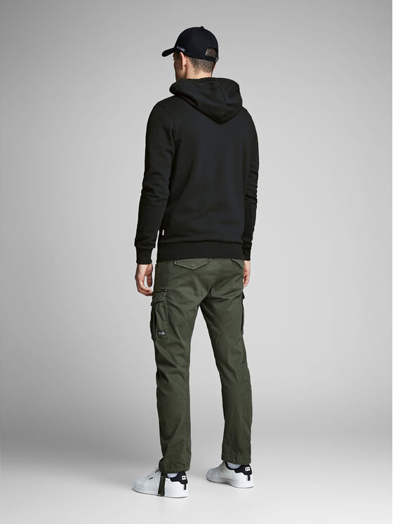 Jack & Jones Jack & Jones Majica dugih rukava Corp Old Logo 12137054 Crna Regular Fit