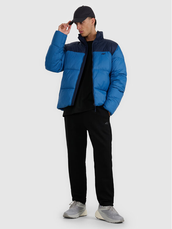4F 4F Kurtka puchowa APRES SKI Granatowy Regular Fit