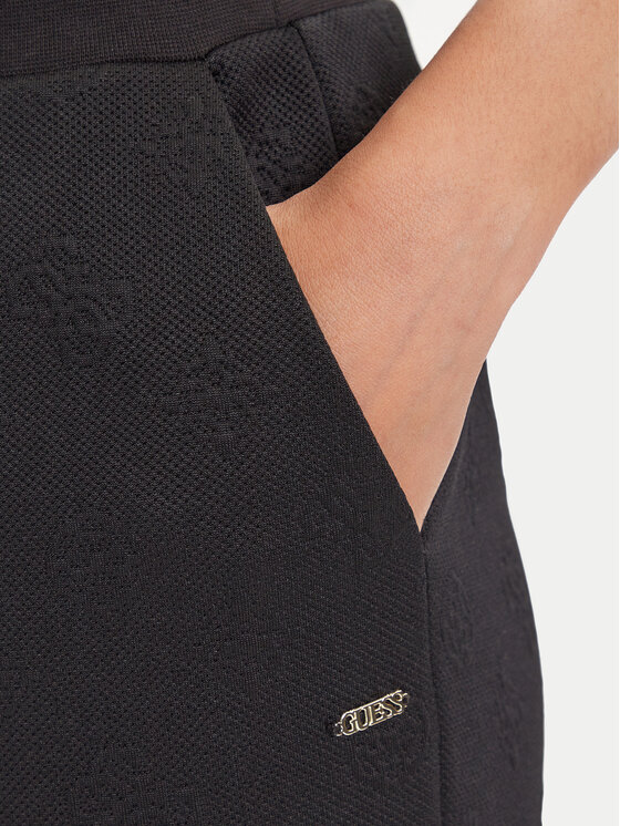 Guess Guess Teplákové kalhoty V5YB19 KBSL2 Černá Regular Fit