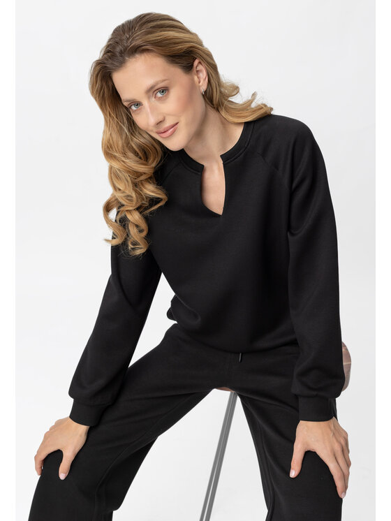 Volcano Volcano Bluza B-KAYA Czarny Regular Fit
