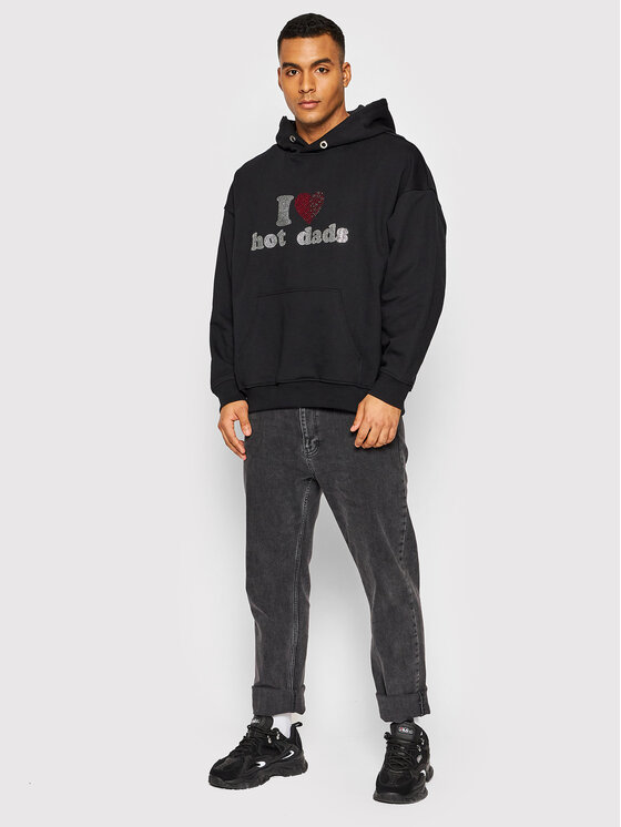 2005 2005 Mikina Unisex Hot Dads Čierna Relaxed Fit