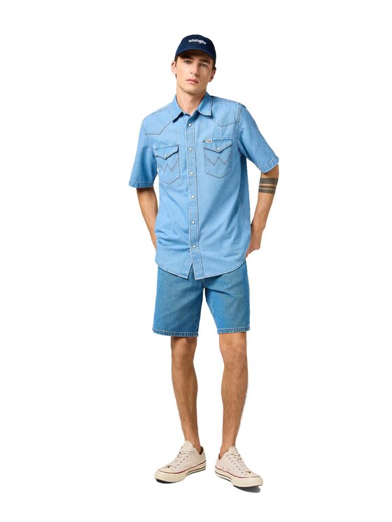 Wrangler Wrangler Koszula jeansowa 112362375 Niebieski Regular Fit